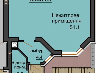 ЖК СОФІЯ приміщення 1 поверх 55,6м2 вул.Боголюбова Софиевская Борщаговка