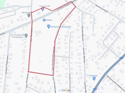 Аренда территории действующего рынка Охтирка