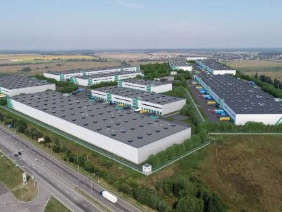 20 000 м2 склад клас А фасад траса Е40 Київ-Стоянка-Копилів