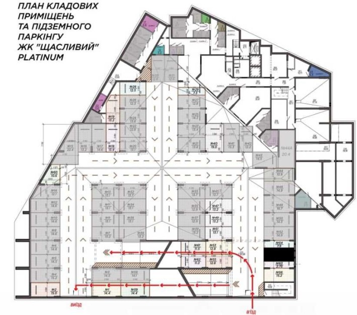 Паркомісце (10,6 м2). ЖК «Щасливий» PLATINUM. Зданий будинок - фото 1