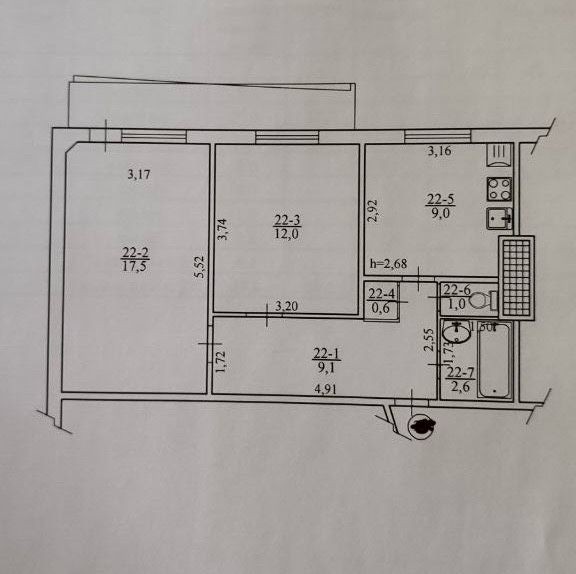 Продається 2-х кімнатна квартира в центрі м. Фастів - фото 1