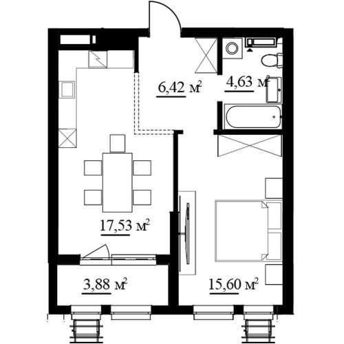 Продаж квартири 1к, ЖК MADISON GARDENS, будинок ЗДАН. - фото 1