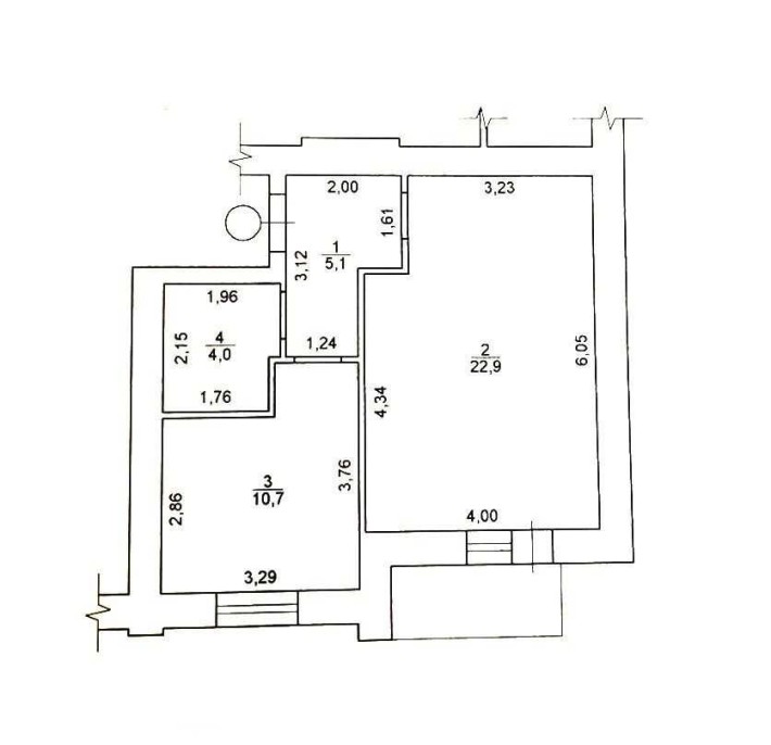 Огнівка, Боровиковського б-р, площ. 43,8м2 за $37000 - фото 1