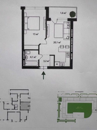 Продам квартиру в Ужгороді. ЖК PARKLAND, 6/9. площа 44 кв.м 75000 дол - фото 1