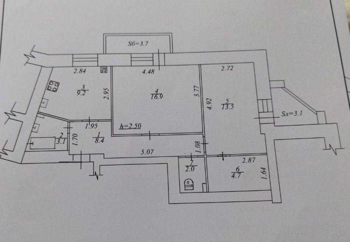 Продам 2х кімнатну квартиру район  Металургів з автономним опаленням - фото 1