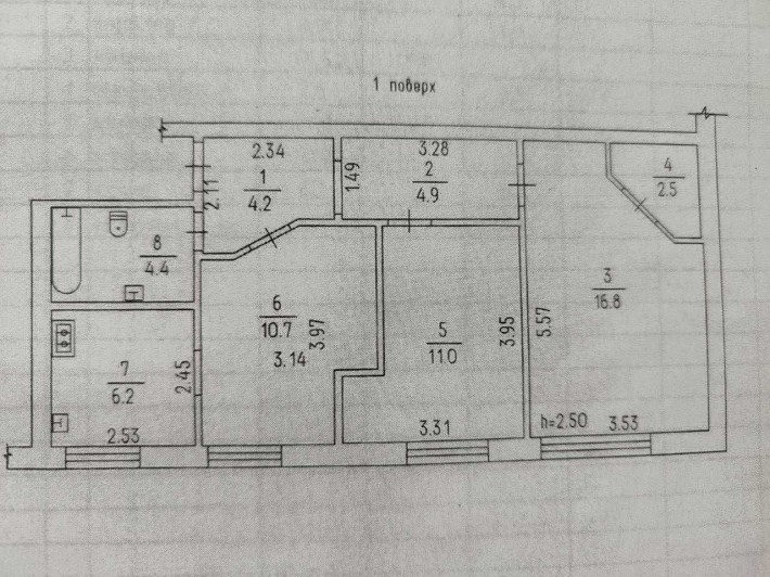 Продаж трикімнатної квартири вул. Новопречистенська,6 - фото 1