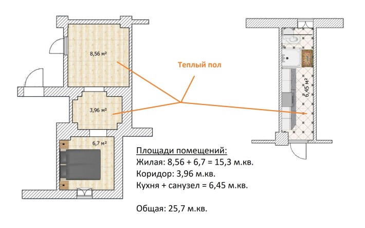 Продам 1-но комнатную квартиру 24 м.кв. БЕЗ КОМИССИИ - фото 1