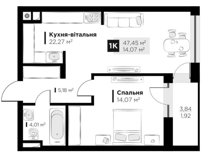 Продаж 1-кім. квартири HYGGE LUX по вул.Пасічна. Від власника - фото 1