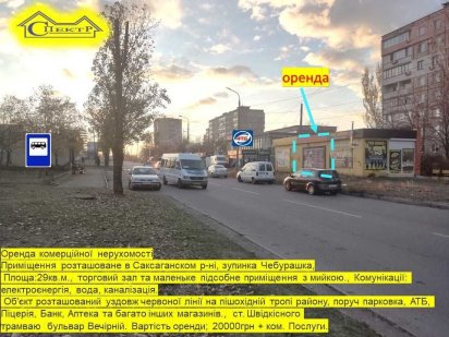 29кв.м. поруч АТБ Зупинка район Чебурашка Кривой Рог