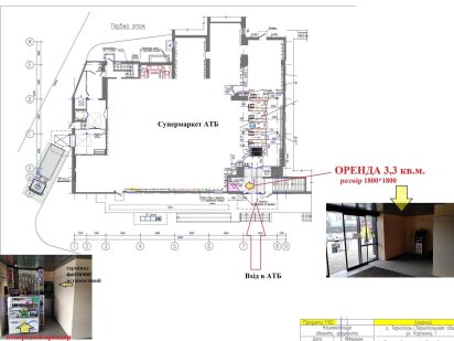 3-30 кв.м. ОРЕНДА в магазинах АТБ  біля кас вигідно без%