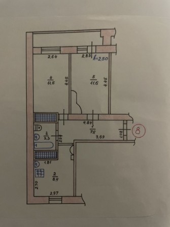 Продам 2 х комн квартиру на 3 микр - фото 1