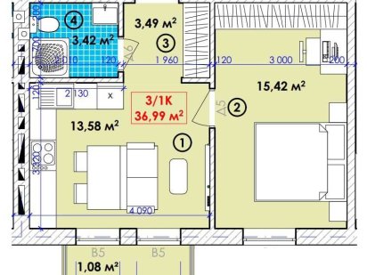 Продаж 1 кім квартири в новому ЖК м. Богородчани Богородчани