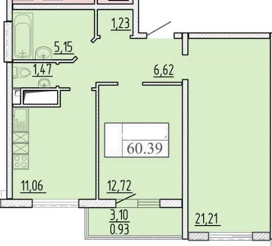 Продам! 2х комнатную квартиру ЖК 57 Жемчужина, Таирово - фото 1