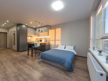 Оренда подобово - затишний смарт із ванною, біля метро. Світло 24/7. Киев