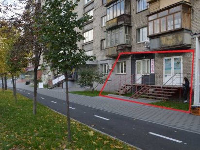КПИ Борщаговская Фасад 29+28квм Обменка Кофейня Аптека Нотариус.Хозяин Киев