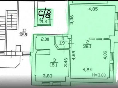 Оренда приміщення, Осокорки, Н/Ф, 52 кв.м, ремонт, с/в, метро Київ