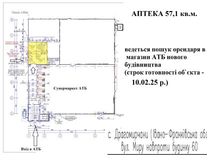 Аптека в АТБ Івано-Франківська Драгомирчани Вигідна Оренда, Власник