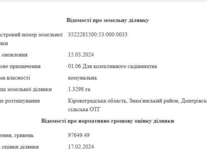 Садове товариство Кировоградська область Знам"янка