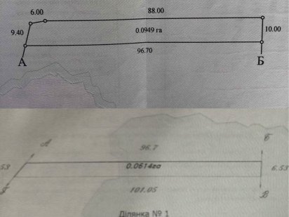 Земельну ділянку Липины