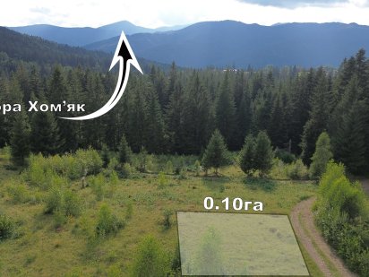 Чарівна ділянка під будівництво 10 сот з видом на г. Хом'як, Микуличин Микуличин