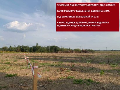 Продаж Дiлянок в Котеджному Мiстечку 5 соток.