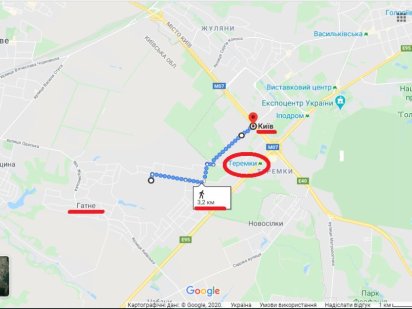 7,5 сотки в коттеджном городке Гатное 3200м от Киева ул. Курганная Гатное