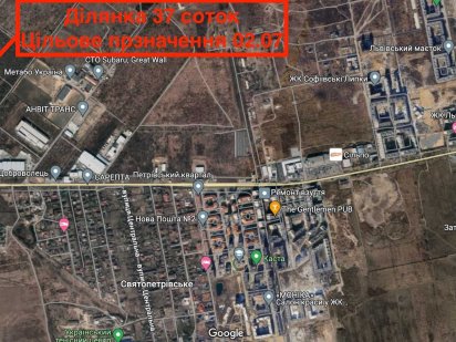 Продам Ділянку Для Іншої Житлової Забудови 37 соток Святопетрівське