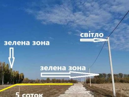 Продаж Земельноi Дiлянки. 5.5 соток. Пiд  забудову! Цiна за Дiлянку