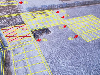 Продам фасадну земельну ділянку №4, 5,5 сот з електр 10кВт Без Комісії
