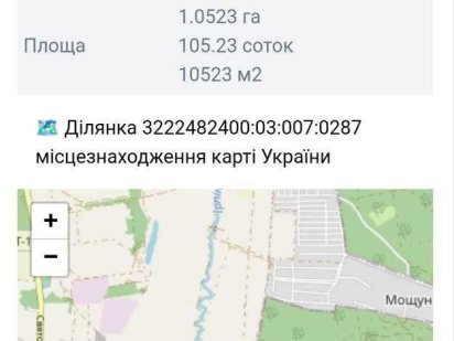 Продам земельну ділянку в Горенці Горенка