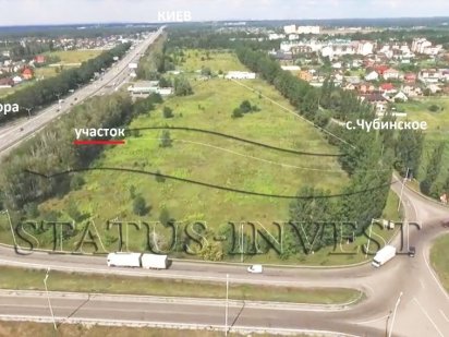 Чубинское фасад бориспольской трассы от 22 до 44 соток Коммерция Кедина Гора