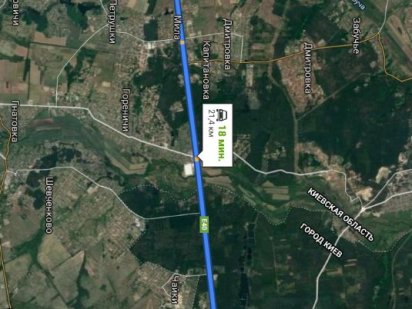 Участок 1,36 га Любимовка, Гуровщина, 200 м фасад Житомирская трассы