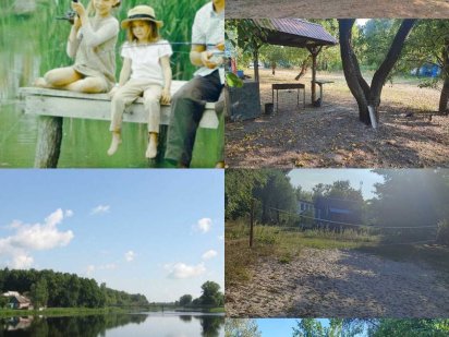 Продаж (1-Га+500м2.) Діюча база відпочинку на річці Десна. Без%