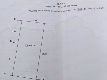 Продаж земельної ділянки під будівництво Иванков