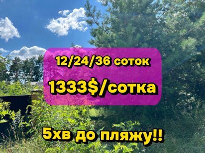 Земельна ділянка з соснами поруч з водосховищем! 5хв до Ірпеня