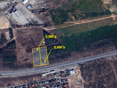 Продам участок фасад Бориспольской трассы