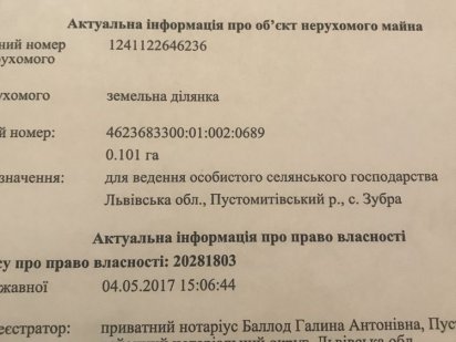 Продаж земельной ділянки Солонка