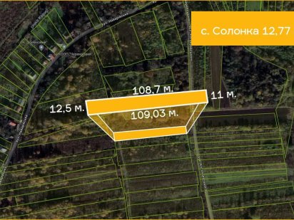 Продаж ділянки в с.Солонка 12,77сот. Солонка