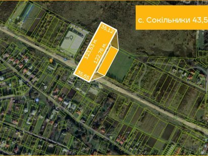 Продаж ділянки с.Сокільники 43.57сот Сокольники