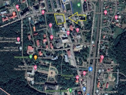 Продаж земельної ділянки під будівництво готелю в м. Моршині