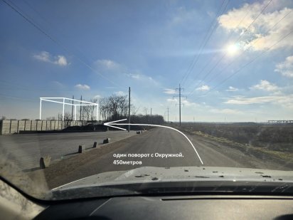 Коммерция 1.2 Га.450метров от Окружной по новой дороге. Усатово