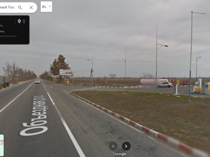 Фасадный участок напр Шэлл  на Объездную дорогу возле Клеверного моста Усатово