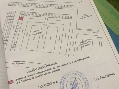 Земельна ділянка під гараж (Хлібзавод) Вараш