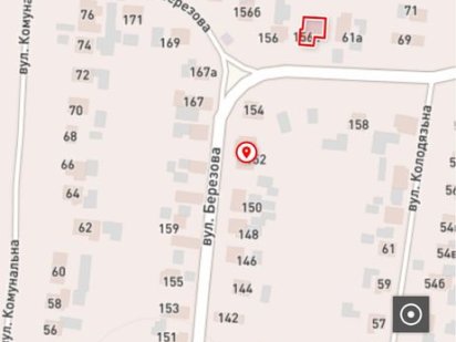 Земельна ділянка по вул. Березова 152 Дубровиця