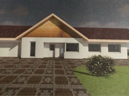 Продаж зем. ділянки з ескізним планом будинку з гаражем та терасою