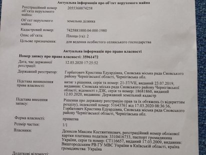 Продам земельну ділянку ОСГ ПАЙ 2Га Сновськ