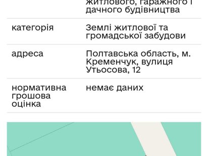 Участок 8 соток в городе Кременчук