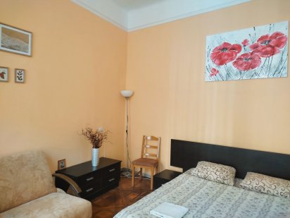 1-кім подобово в центрі міста до чотирьох осіб з парковкою Львов