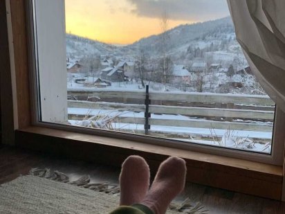 Частина котеджу на 2-х осіб. Центр Славське. Вид на гори. Славское