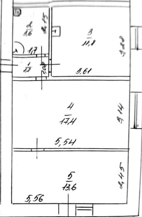 Продажа квартиры в городе Александрия 2-комн., 48,7м2, без ремонта - фото 1